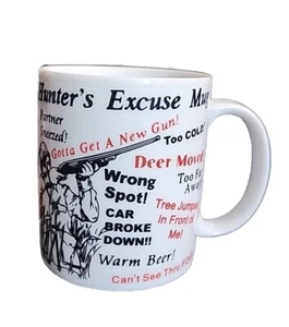 Coppa Tazza Caffè Caffè Hunters Excuse Ceramica Divertente Novità Gag Regalo Vintage - Foto 1 di 6