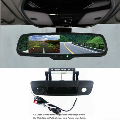 Tailgate Rear View Backup Camera & Mirror Monitor for Dodge Ram 1500 2500 3500 - Image 1 of 4