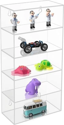 5-Tier Acrylic Wall-Mounted Floating Display Shelves Bookcase/Storage Decor Unit - Image 1 of 4