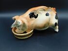 Figurine vintage Japon en céramique cochon porc ferme animal peinte à la main