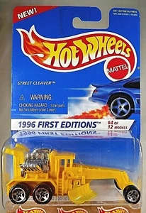1996 Hot Wheels #373 First Edition STREET CLEAVER Yellow wo/Flames 5 Sp Variant - Picture 1 of 4