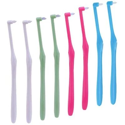 LANZN 8 PCS Interspace Toothbrushes,Single Tufted Toothbrush End-tuft Tapered Brushes
