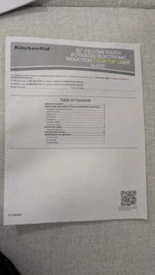 Cocina de inducción electrónica activada táctil KitchenAid de 30 pulgadas (¡apenas usada!) Foto 1 de 4