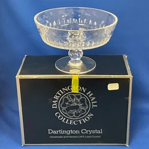 Dartington Hall Collection Pedestal Bowl by Frank Thrower,  24% Lead Crystal - Picture 1 of 7