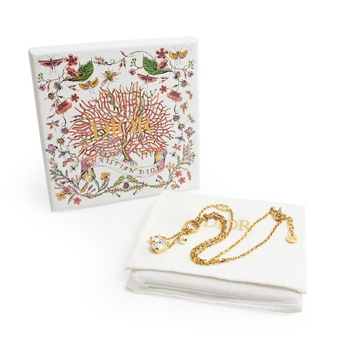 Collana Christian Dior N3048WOMCY Petit CD perle strass L40 43 5 cm con scatola