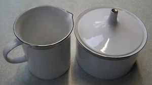 ROSENTHAL GALA GREY GRAY SUGAR BOWL WITH LID and CREAMER SET - Picture 1 of 6
