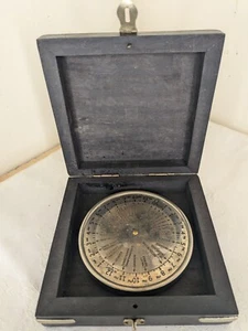 Pisapapeles vintage Zonas horarias del mundo marinero disco caja de presentación negra - Imagen 1 de 11