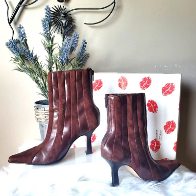 Botines Two Lips Abigale Marrón Cuero/Gamuza Ligeramente Envejecidos - Nordstrom 7 Foto 1 de 4