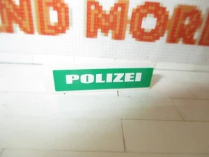 Lego - 1x Panel 1x4x1 'Polizei' on Green Pattern 7236 30413pb006 - Imagen 1 de 1