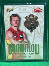 2023 AFL SELECT MATT ROWELL BROWNLOW PREDICTOR GOLD SUNS CARD #BPG44 d#177/260