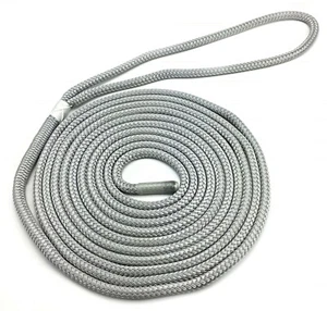 Cuerdas de amarre trenzadas de poliéster preempalmado de 10 mm gris 1 x 6 metros - Imagen 1 de 11