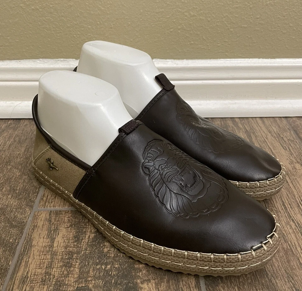 Disney Call It Spring Talla 7 Aladdin Lámpara León Marrón Alpargata Vegana Plana Rara Foto 1 de 4