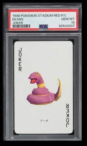 Carta Pokemon Stadio 1998 Rossa Poker Ekans PSA 10 Giapponese #JOKER Charizard - Foto 1 di 2