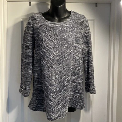 The Collection Debenhams jumper Women’s 14 Grey White Fleck Textured Top - image 1 of 4