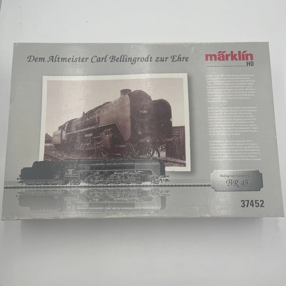 Marklin HO 37452 Carl Bellingrodt Edition 2 Heavy Freight BR 45 004 DB MFX Sound - Image 1 of 4