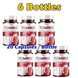 Tomiko Asta L-Gluta Complex Plus Tomato Anti Aging Supplement Radiance Skin 6X - Picture 1 of 8