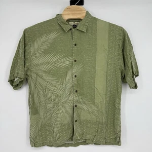 Tommy Bahama Herren Kurzarm 100% Seide grün Hawaiihemd mit Knöpfen XL weich - Bild 1 von 7