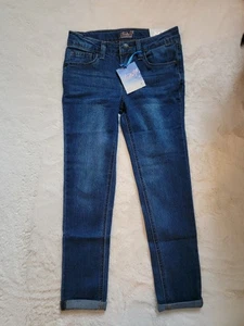 New Studio V Children's Blue Jeans Size 8 Slim Fit Straight Leg - Picture 1 of 6
