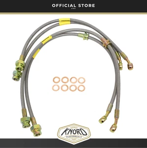 LAND ROVER DISCOVERY 2 BRITPART STAINLESS STEEL +40mm EXTENDED BRAKE HOSES - Picture 1 of 1