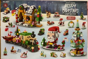 Merry Christmas Advent Calendar 2024 28 Models 6 in 1 Building Block -New - Picture 1 of 4