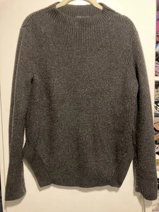 Zara Strickpullover Damen Gr. S dunkelmarine Rundhals gerippt Pulli Oversize - Bild 1 von 9