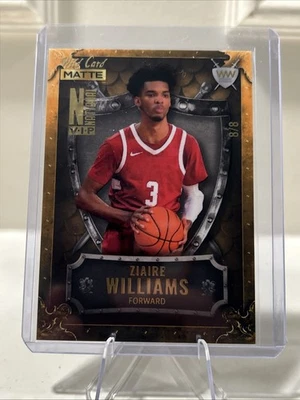 8/8 - 2022 Wild Card ZIAIRE WILLIAMS /8 National Gold WEEKEND WARRIOR MATTE - Image 1 of 2
