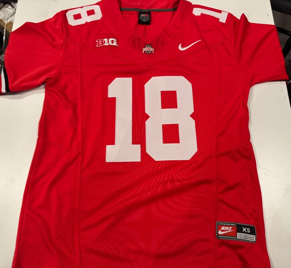 Camiseta de fútbol americano Ohio State Buckeyes Marvin Harrison Jr cosida calidad A+ Foto 1 de 1