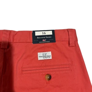 Neu mit Etikett Vineyard Vines Teenager 16 Breaker Shorts pink 8" klassische Passform Performance Chino - Bild 1 von 11