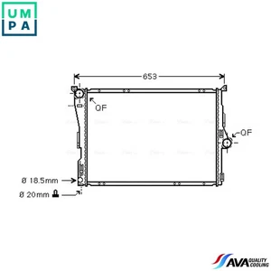 RADIATOR ENGINE COOLING BWA2291 FOR BMW 3/E90/E91 X1/E84/SAV/SUV N46B20BD 2.0L - Picture 1 of 9