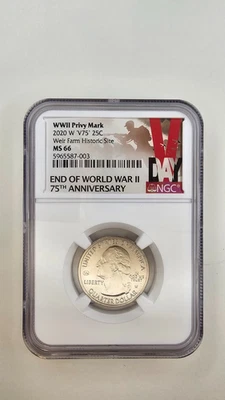 ⭐ 2020 W WEIR FARM NGC CERTIFIED MS66 #702 - Image 1 of 2