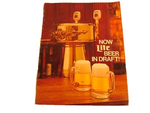 LITE BEER VINTAGE Taverne Bier Werbung Prospekt Zapfhahn Griff Schild - Bild 1 von 2
