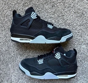 Nike Air Jordan 4 Black Canvas Size 11 Men's - Picture 1 of 8