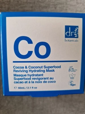 DR BOTANICALS Cocoa & Coconut Superfood Reviving Hydrating Mask 60ml New BOXED - Image 1 of 4