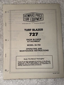 Blazer de césped 727, accesorio para soplador de nieve manual Howard Price equipo de césped   - Imagen 1 de 3