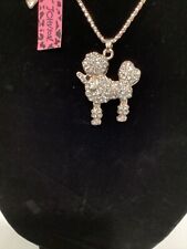 Betsey Johnson~Precious Poodle~Rose Tone colored 1.5”X2” Charm & 30”Chain~NWT