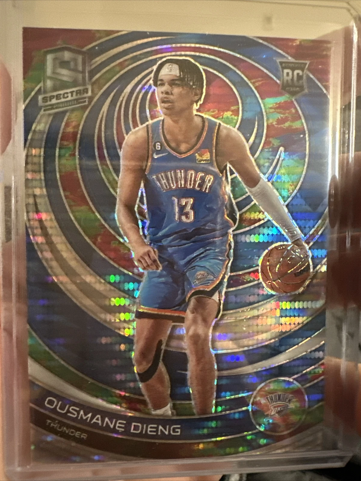 2022-23 Spectra Ousmane Dieng Celestial Prizm Rookie RC #/149 #161 Thunder