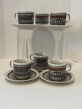 VTG N. Leontaritis Hand Made In Greece Demitasse Espresso Cup/Saucer Set Of 6