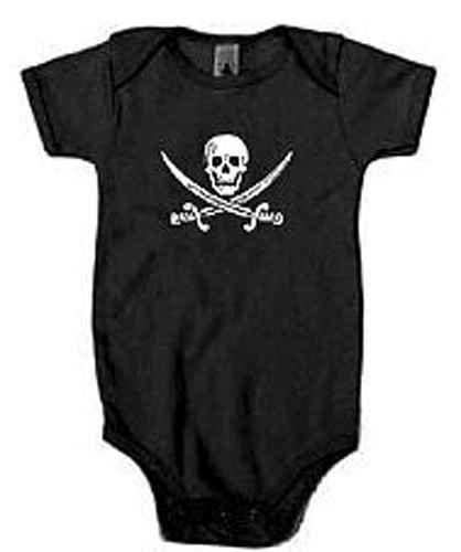 Jack Rackham Pirate One Piece Talla 3m-24m Negro y Rosa Infantil Baby Rackam Foto 1 de 1