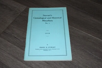 Stewart's Genealogical & Historical Miscellany No 1 Gloucester County NJ 1918 - Image 1 of 4