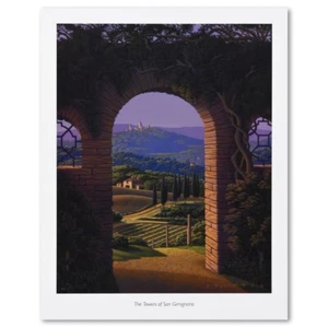 Jim Buckels,The Tower of San Gimignano Lithograph,Numbered and Hand Signed/LOA - Picture 1 of 1