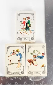 Vintage Norman Rockwell Trump Playing Cards Sealed NOS Retro Seasons - Picture 1 of 8