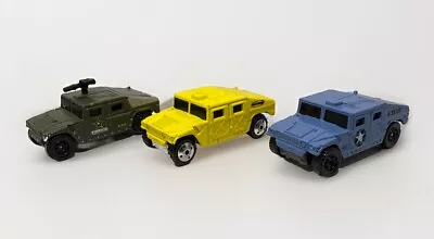 Hot Wheels Lote De 3, 1 Hummer Verde Militar, 2 Humvee Amarillo Azul 1994-1998 Foto 1 de 4