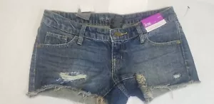 NWT Mossimo short shorts, Denim size 26, inseam 3 low rise 100% cotton - Picture 1 of 2