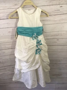 NEW White Holy Communion Flower Girl Dress Size 6 Wedding Party Easter Layered - Picture 1 of 12