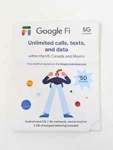 Google Fi Unlimited Plan Plus Talk/Text/Daten SIM Kit - 1 Monat inklusive - Bild 1 von 2