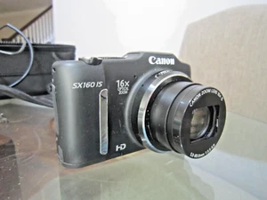 CANON SX160 IS 16.0 MEGAPIXEL 16X ZOOM POWER SHOT DIGITAL CAMERA KIT TESTED - Picture 1 of 7