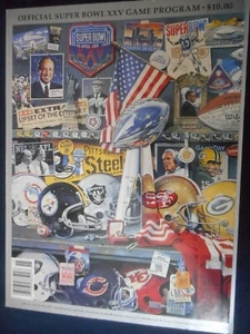 SUPERBOWL 25 PROGRAM - Picture 1 of 10
