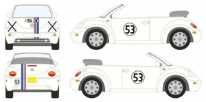 Kit de gráficos de calcomanía de automóvil laminada Herbie 2003-13 Love Bug Escarabajo retro - Imagen 1 de 4