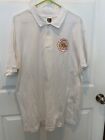 VINTAGE Fruit of The Loom Mens White Polo Shirt Short Sleeve Fire Chief? Size XL