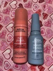 Aveda Smooth Infusion Perfect Blow Dry and Nutri Plenish Foam - Picture 1 of 1